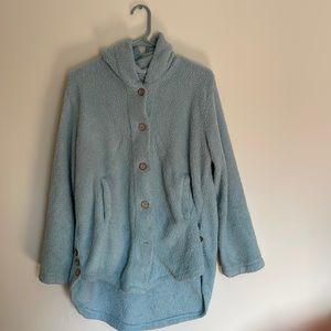 Winter warm solid color cardigan hoodies coats long sleeve knitted sweaters.